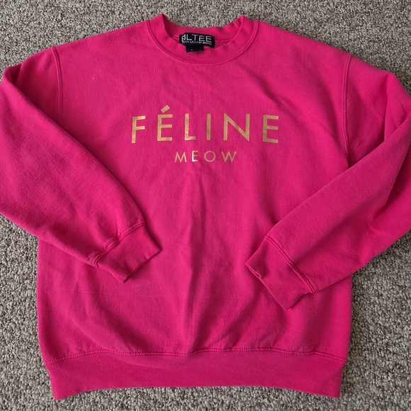 Feline Meow BLTEE Brian Lichenburg Sweatshirt Size Medium - Picture 1 of 11
